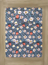 Moda Rapido X KLOTTHE Blue & Red Floral 400 TC Single Bedsheet with 1 Pillow Covers