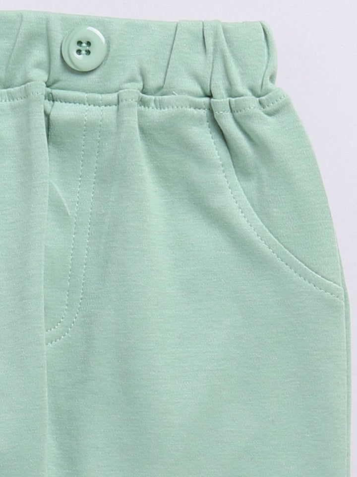 Moms Love Boys Boys Dicetak Baju Kapas Murni dengan Joggers