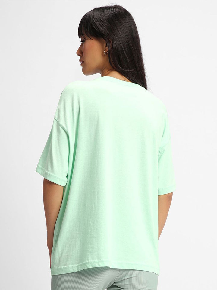 Bewakoof Women Graphic Printed Round Neck Cotton Oversized T-shirt