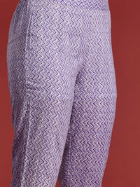 Anouk Printed Regular Cotton Kurta with Trousers & With Dupatta