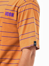 Bewakoof Men Striped Round Neck Pure Cotton T-shirt