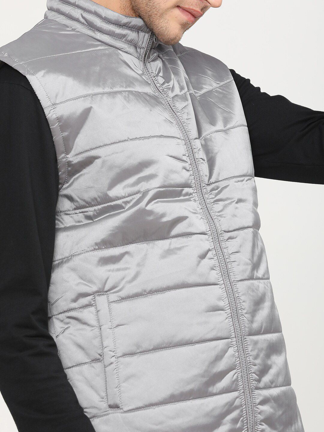 HIGHLANDER Men Grey Padded Jacket