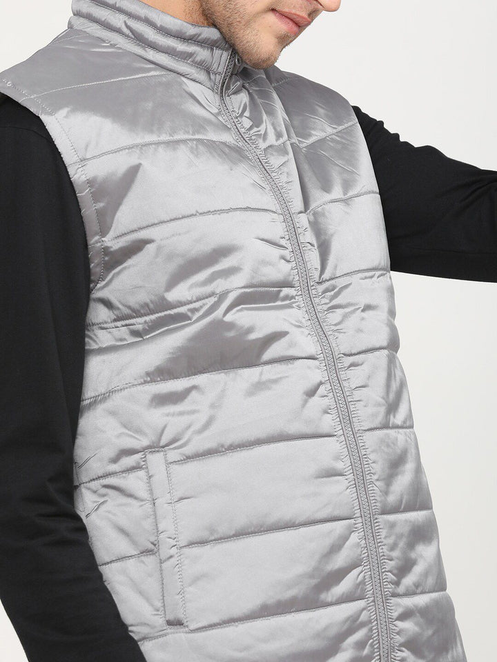 HIGHLANDER Men Grey Padded Jacket