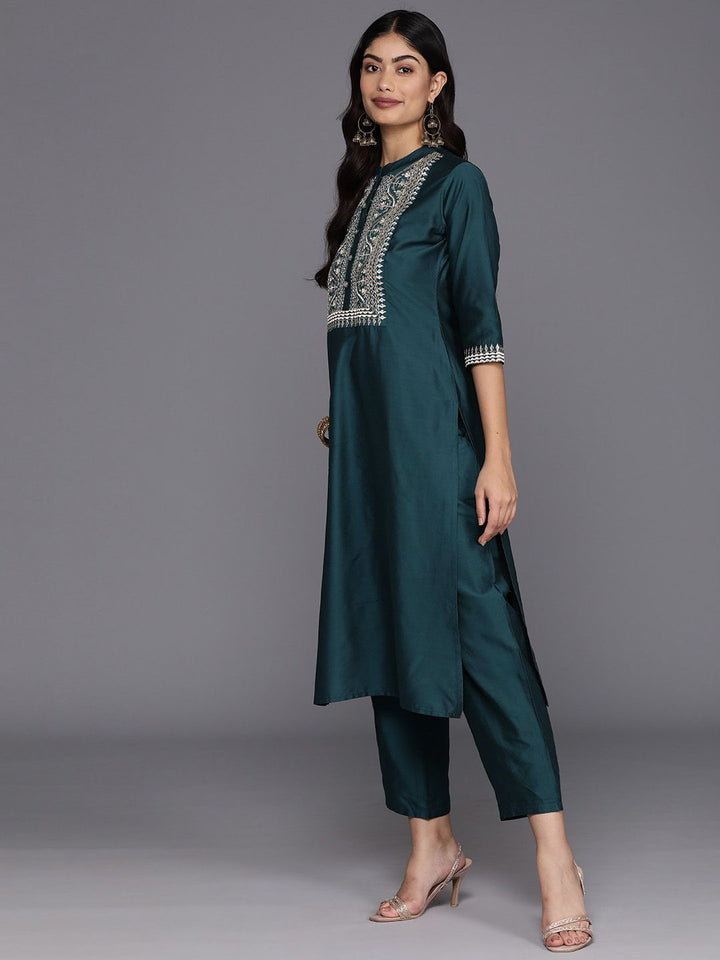 Gerua By Libas Floral Yoke Design Regular Sequinned Kurta with Trousers  Dupatta