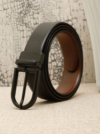 Teakwood Leathers Men Textured Leather Reversible Formal Belt