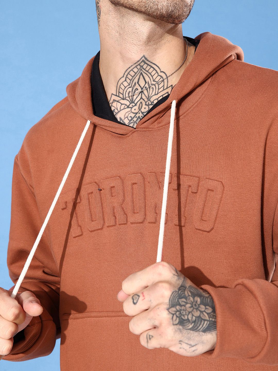 DILLINGER Men Typography Printed Hooded Sweatshirt