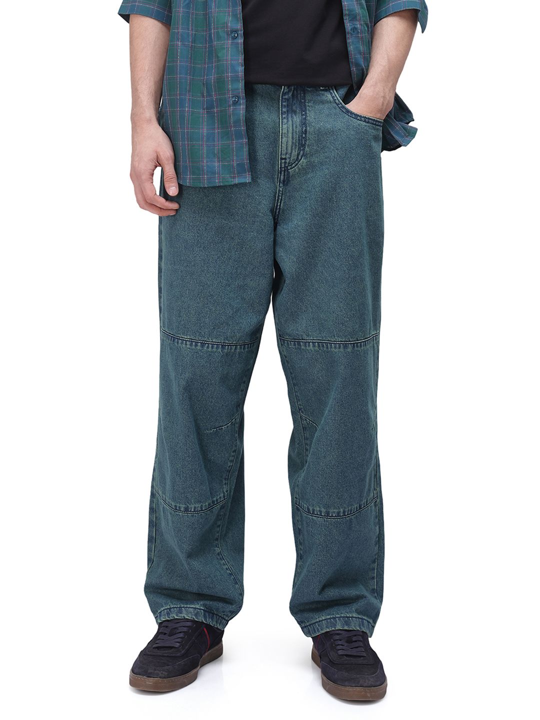 RARE RABBIT Men Comfort Low Distress Light Fade Stretchable Jeans