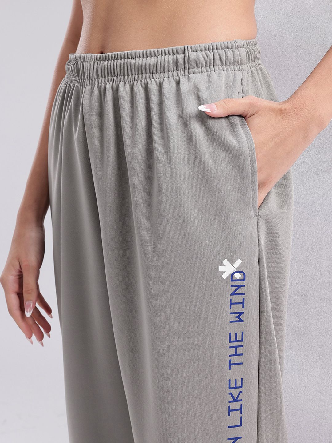 HRX by Hrithik Roshan Women Typography Print Mid-Rise Running Joggers