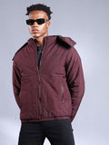 The Indian Garage Co Men Zip-Front Bomber Jacket with Detachable Hood
