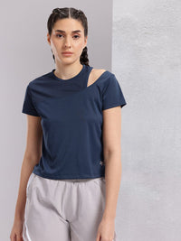 HRX by Hrithik Roshan Women Cut Outs Rapid-Dry Training T-shirt