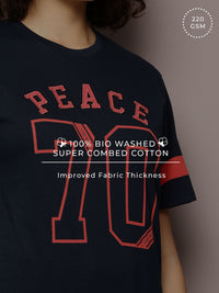 Dillinger Wanita Tshirt Leher Crew Bercetak Besar