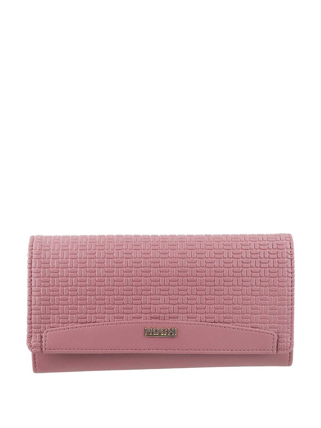 Mochi Pink Textured Envelope Wallet