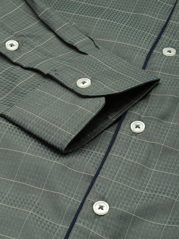 The Indian Garage Co. X Luxe Slim Fit Checked Formal Shirt