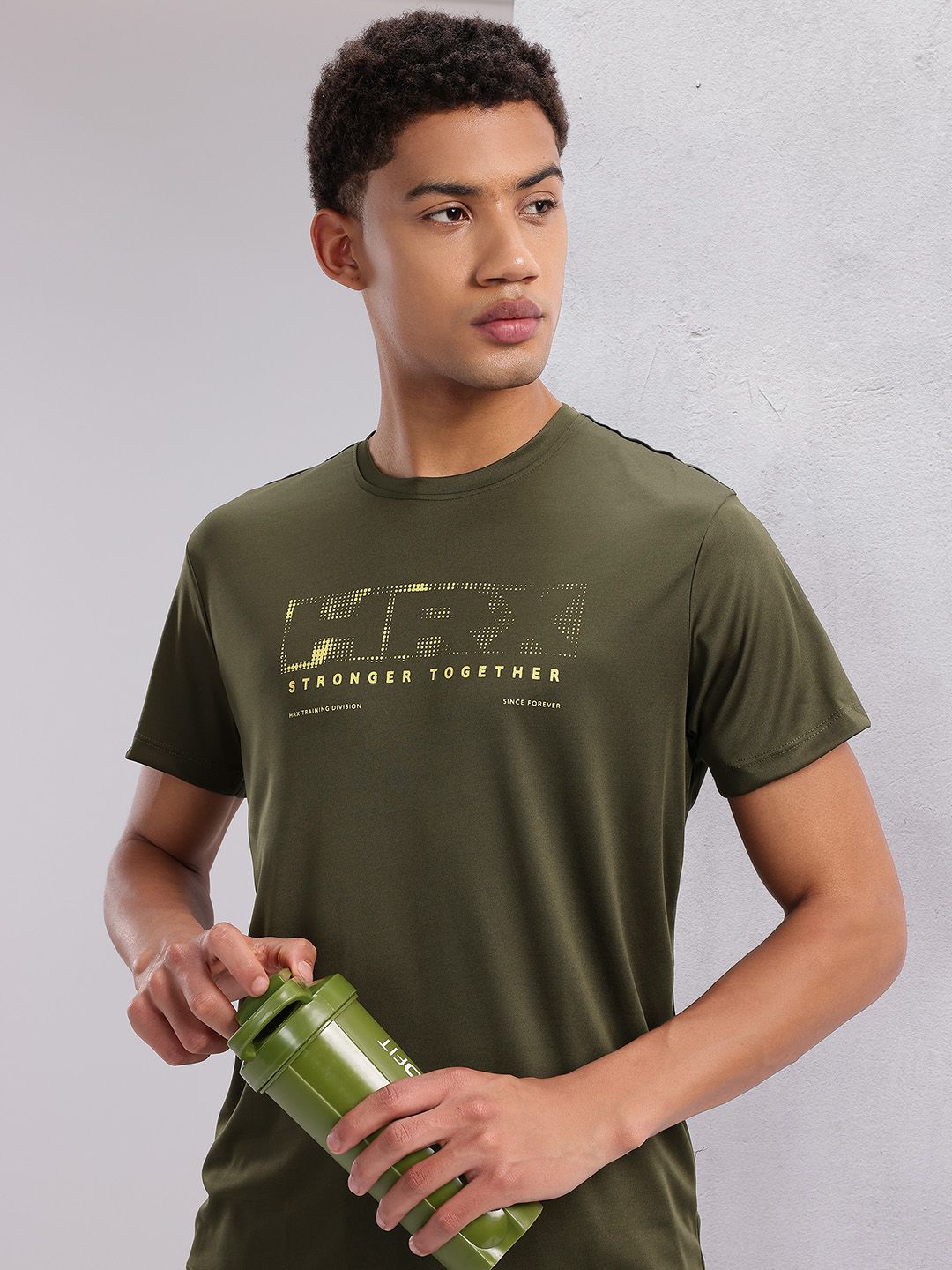 HRX by Hrithik Roshan Typography Print Rapid-Dry Training T-shirt