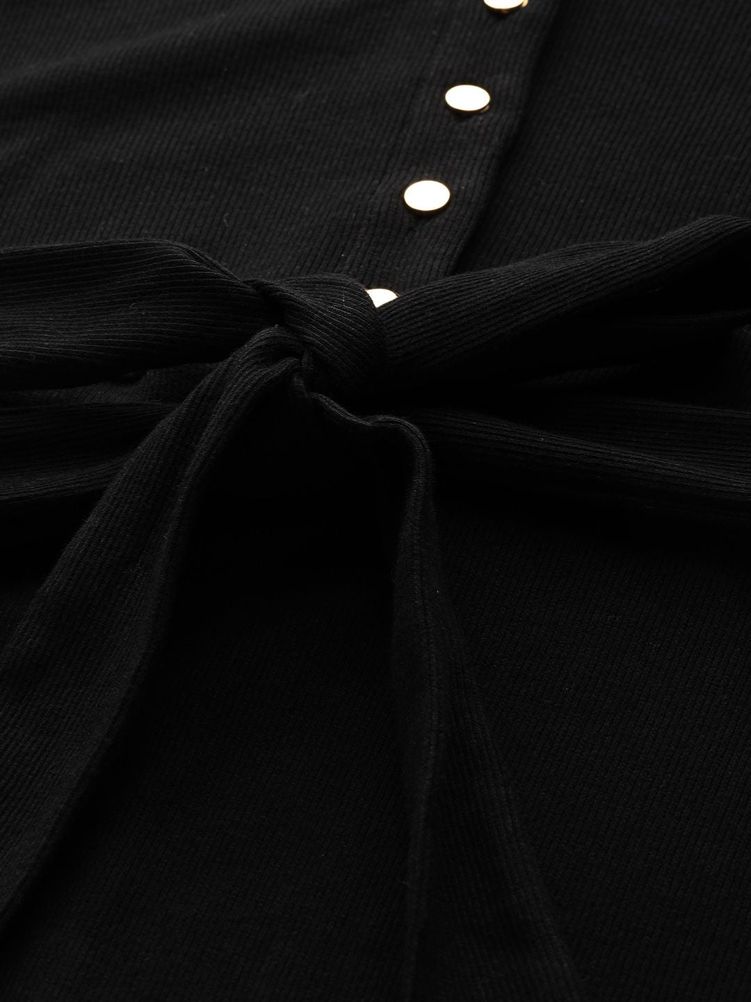 all about you Women Black Solid Sheath Dress
