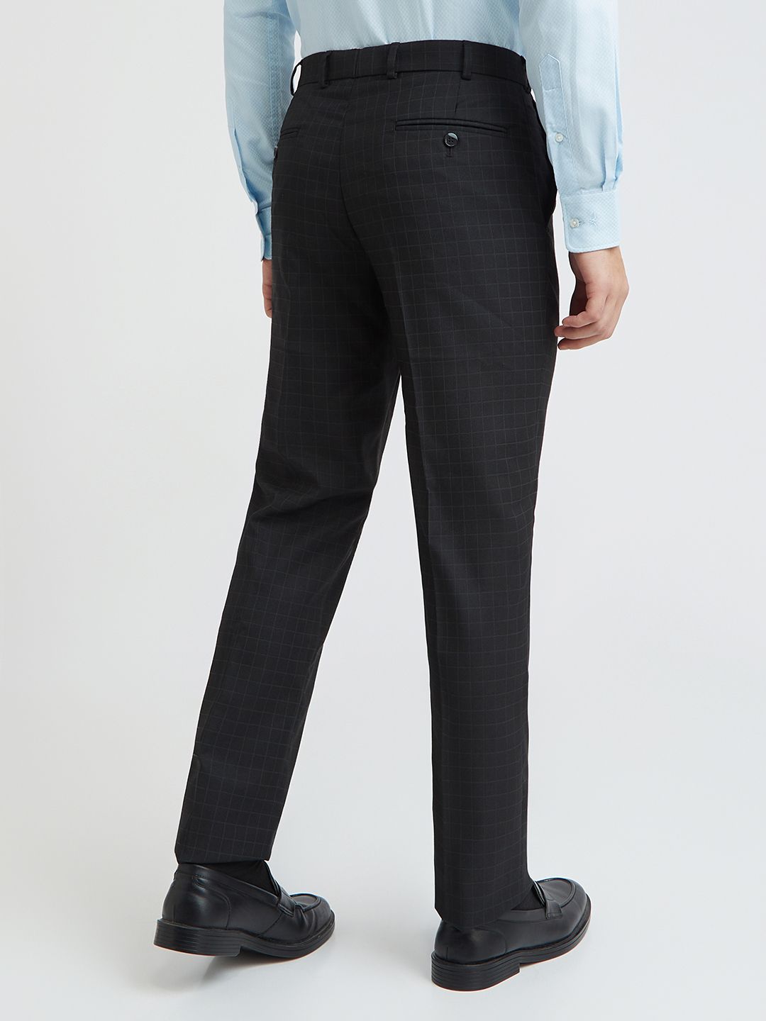 Park Avenue Men Checked Formal Trousers