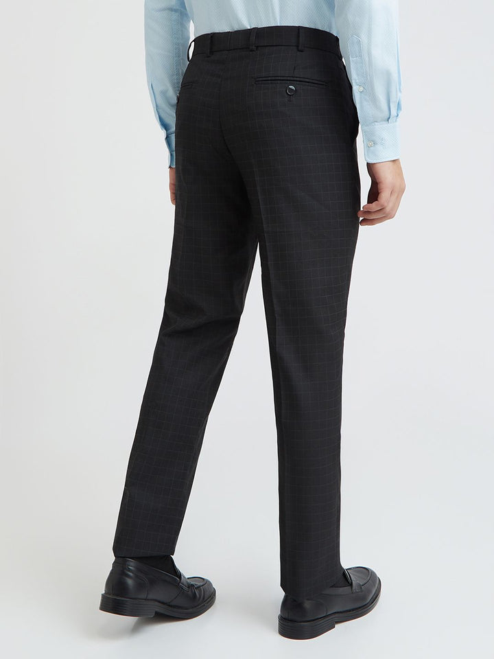 Park Avenue Men Checked Formal Trousers