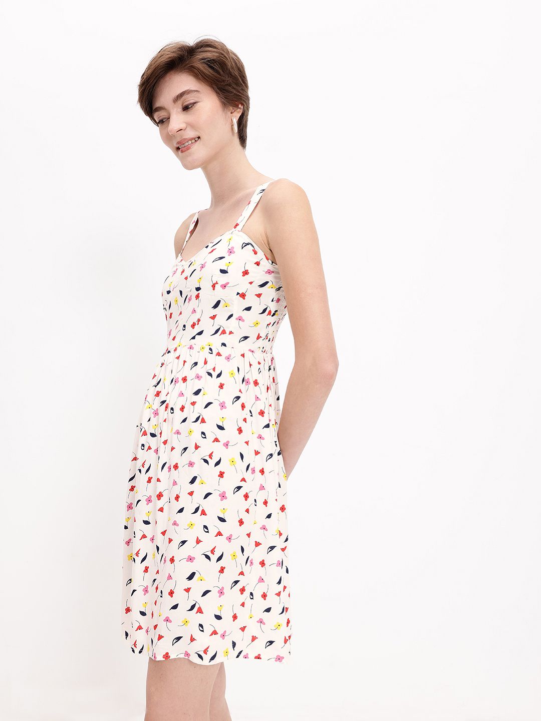 DressBerry Whimsical Petals Statement Bust Fit-N-Flow Dress