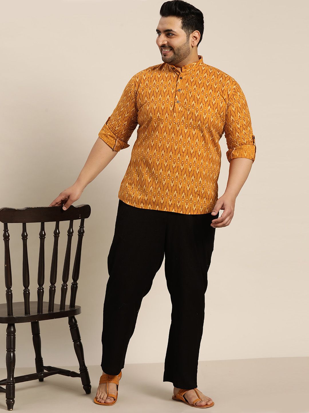 SOJANYA PLUS Geometric Printed Cotton Kurta
