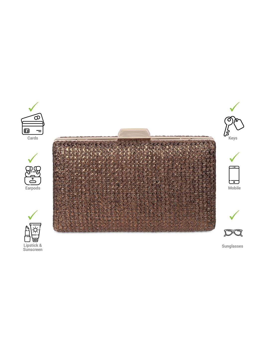 Mochi Embellished Box Clutch