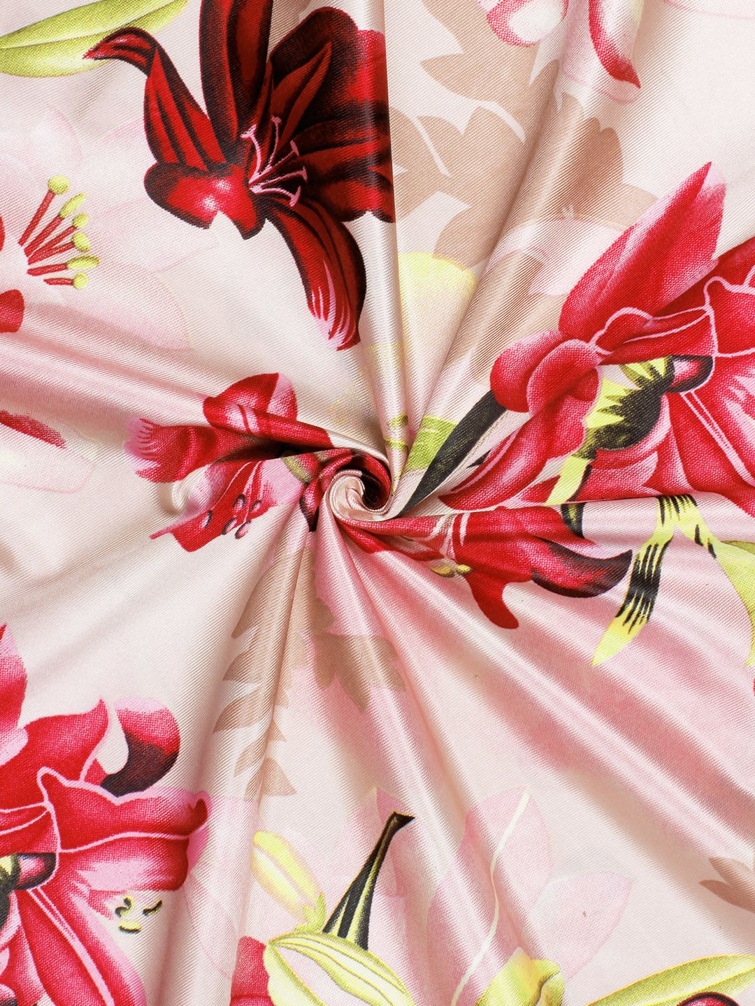 Story@home Pink & Mustard 2-Pieces Floral Door Curtains