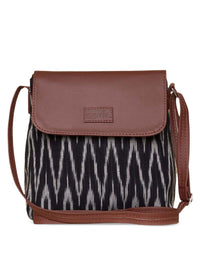 ZOUK Geometric Printed Structured Sling Bag