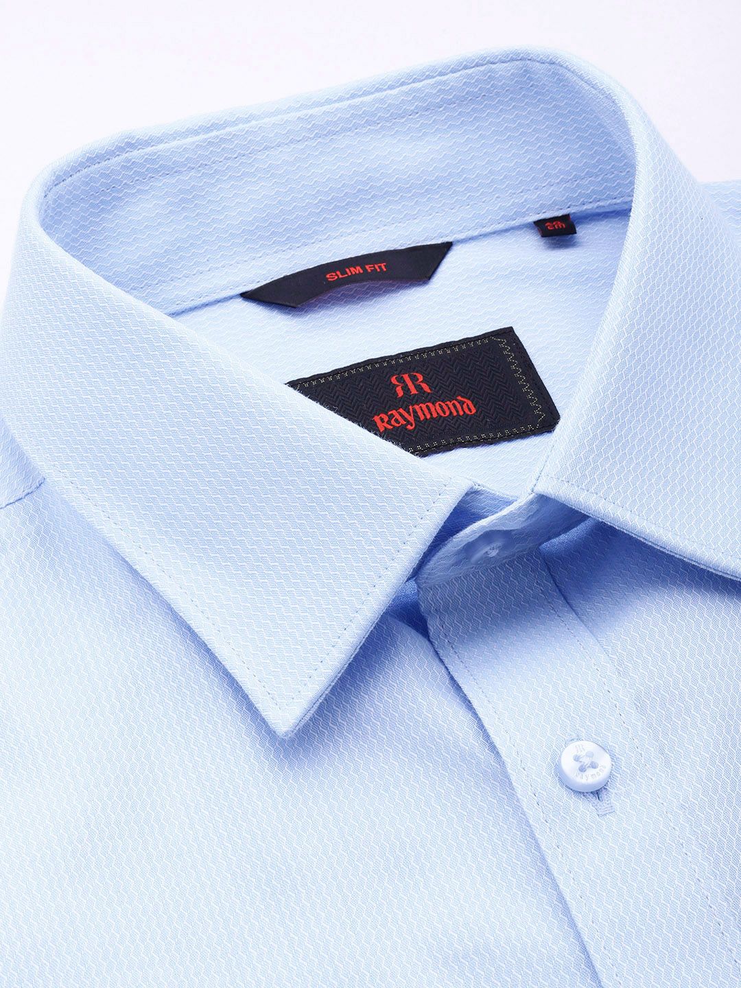 Raymond Self Design Slim Fit Pure Cotton Formal Shirt