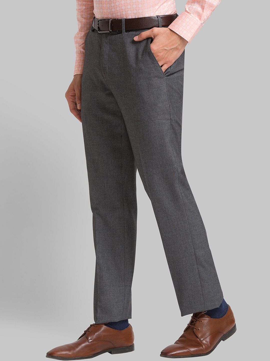 Park Avenue Men Slim Fit Plain Formal Trousers