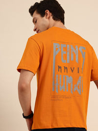 Being Human Brand Logo Printed Drop-Shoulder Sleeves Pure Cotton T-shirt