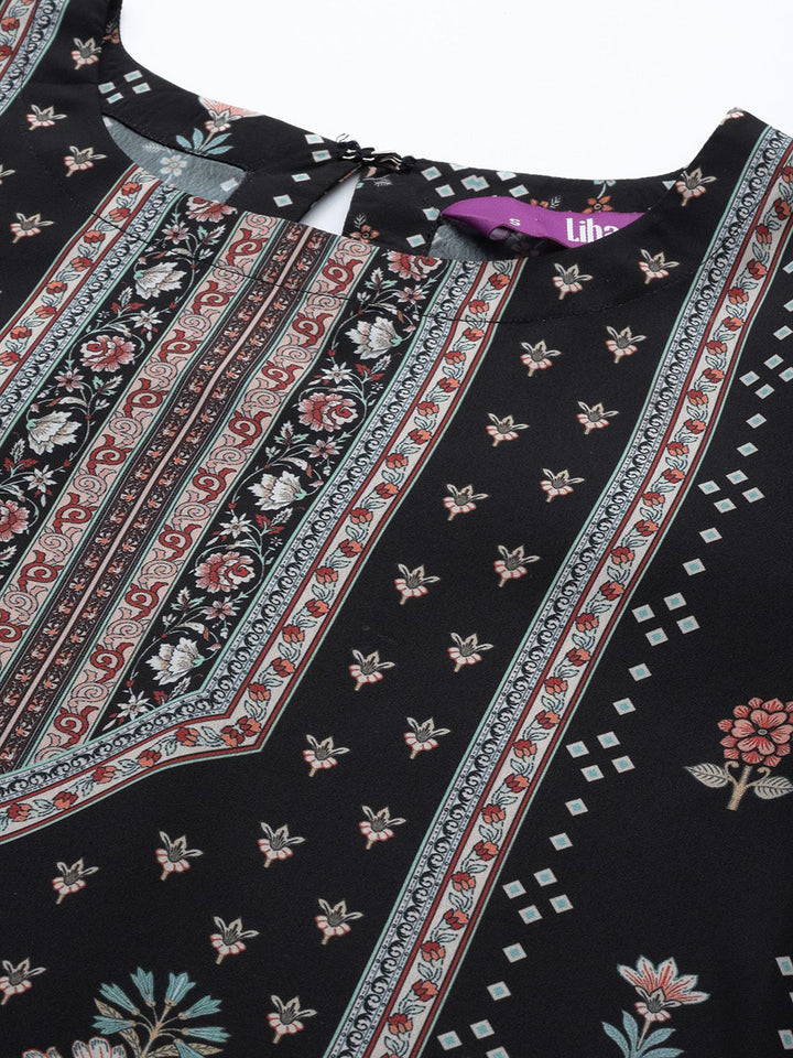 Libas Floral Printed Kurta with Trousers & With Dupatta
