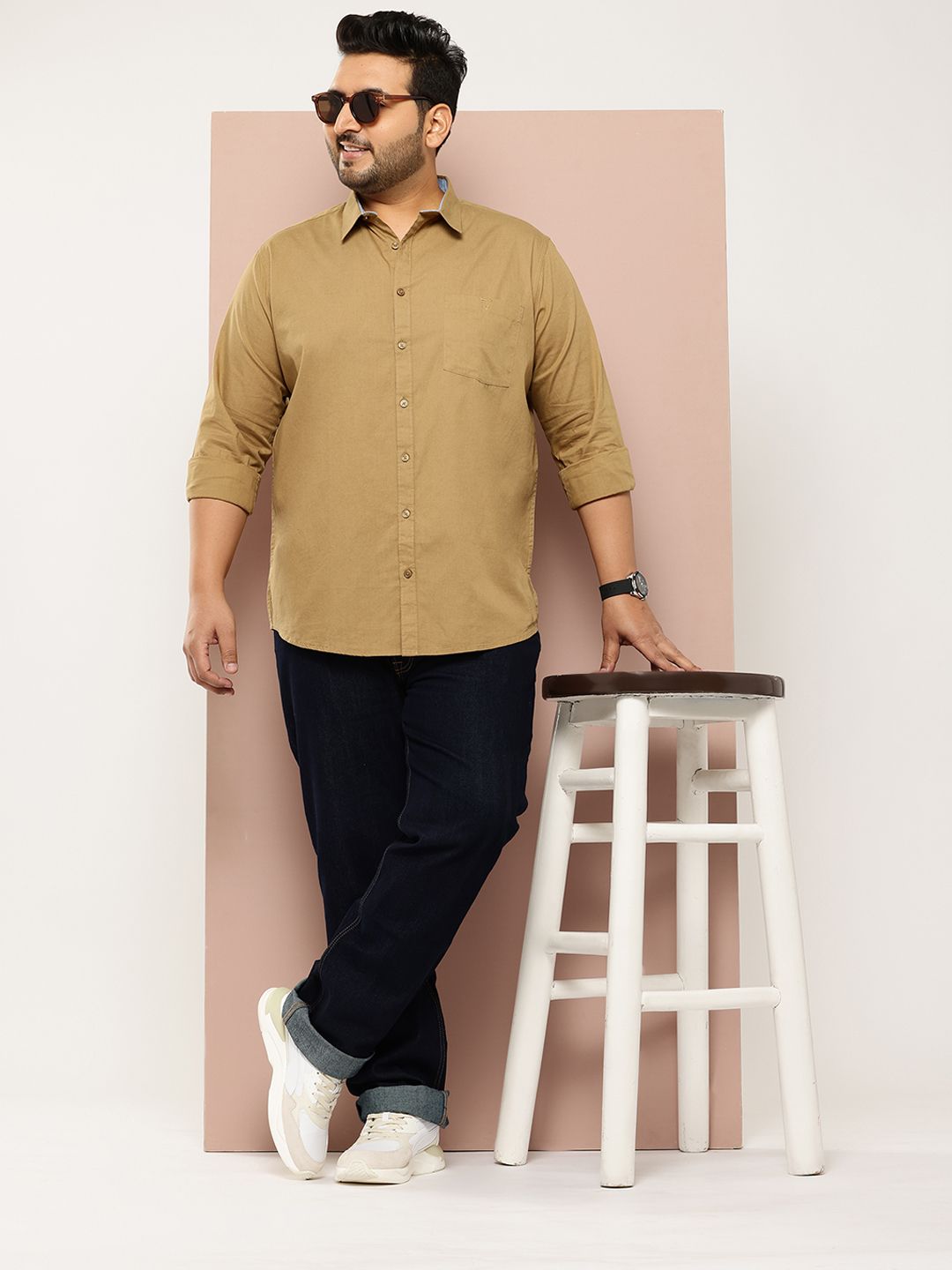 Thomas Scott Plus Size Regular Fit Button Down Collar Shirt