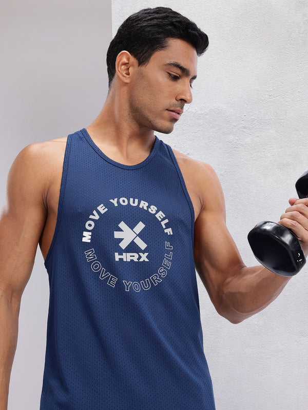 HRX oleh Hrithik Roshan Men Logo jenama dicetak T-shirt