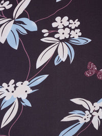 Cortina Brown & Beige Floral Printed 2-Seater Sofa Cover