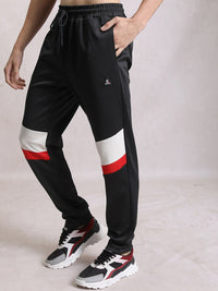 HIGHLANDER Men Colorblocked Mid-Rise Joggers Trousers