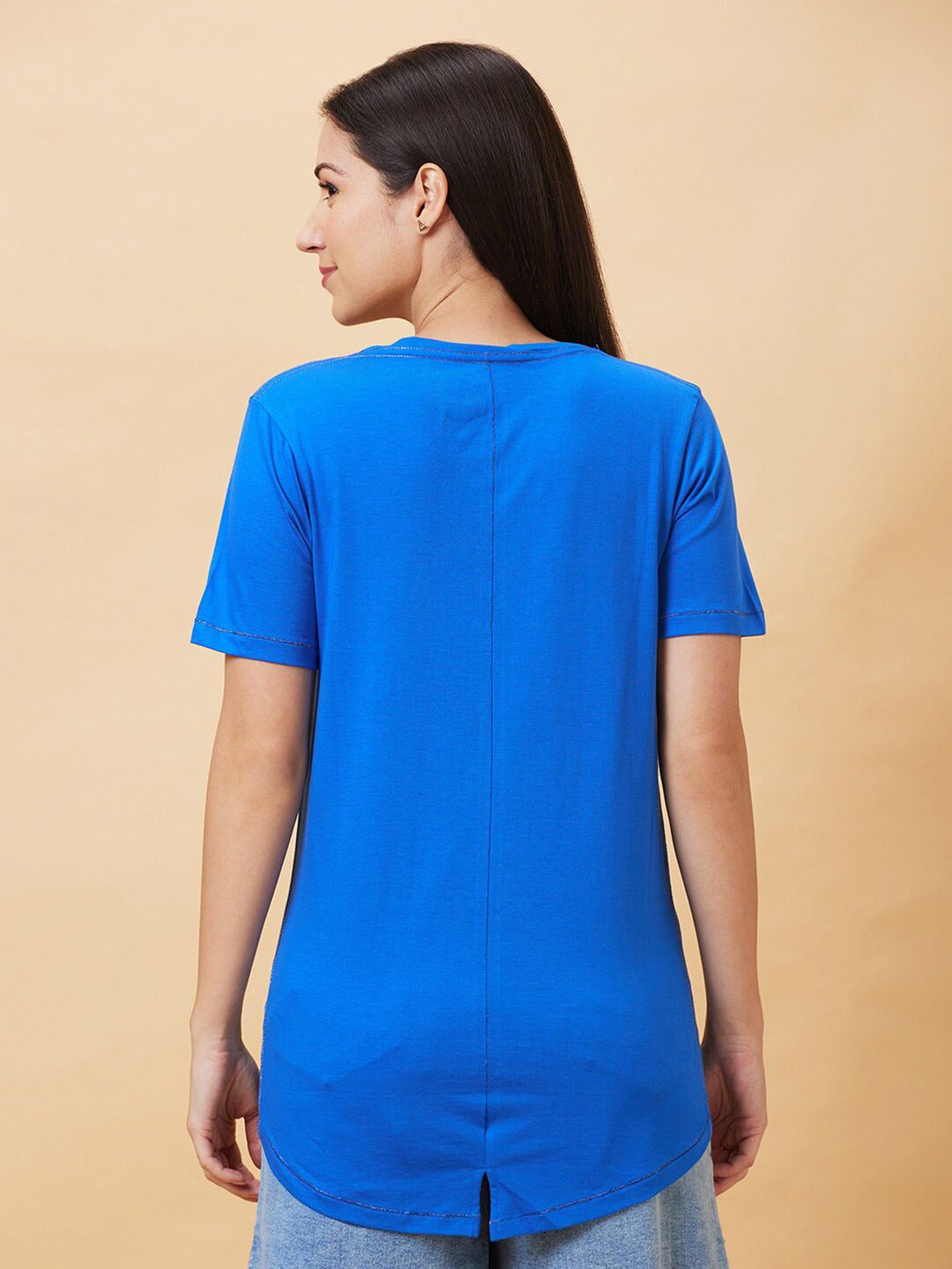 Being Human Round Neck Slim Fit Longline T-shirt