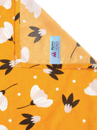 Myntra Elegant Homes Yellow Floral 300 TC Cadar Tempat Tidur Single dengan 1 Sarung Bantal