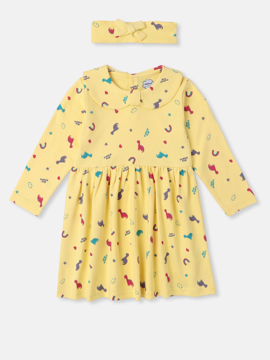 Nauti Nati Print Peter Pan Collar Fit & Flare Dress