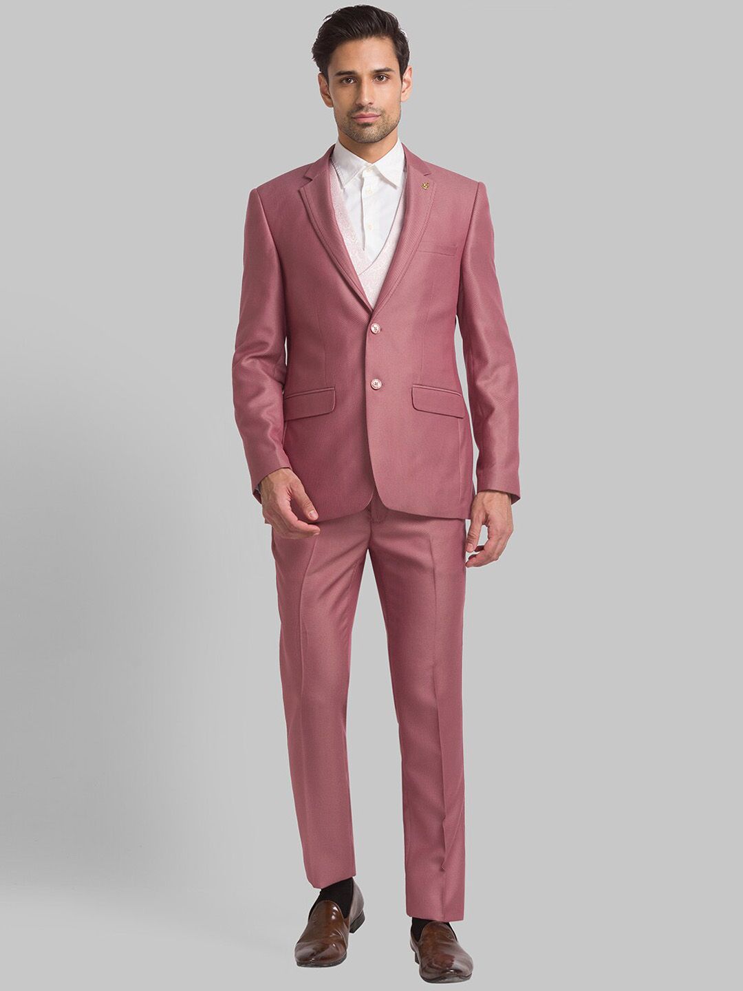 Raymond Men Single-Breasted Three-Piece Formal Suit