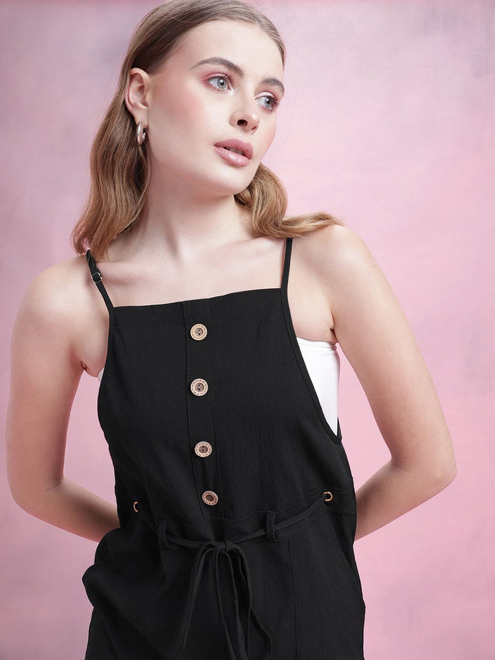 DressBerry Button Detailed Basic Jumpsuit