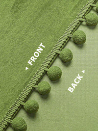 STITCHNEST Olive Green 2 Pieces Velvet  Black Out Door Curtains