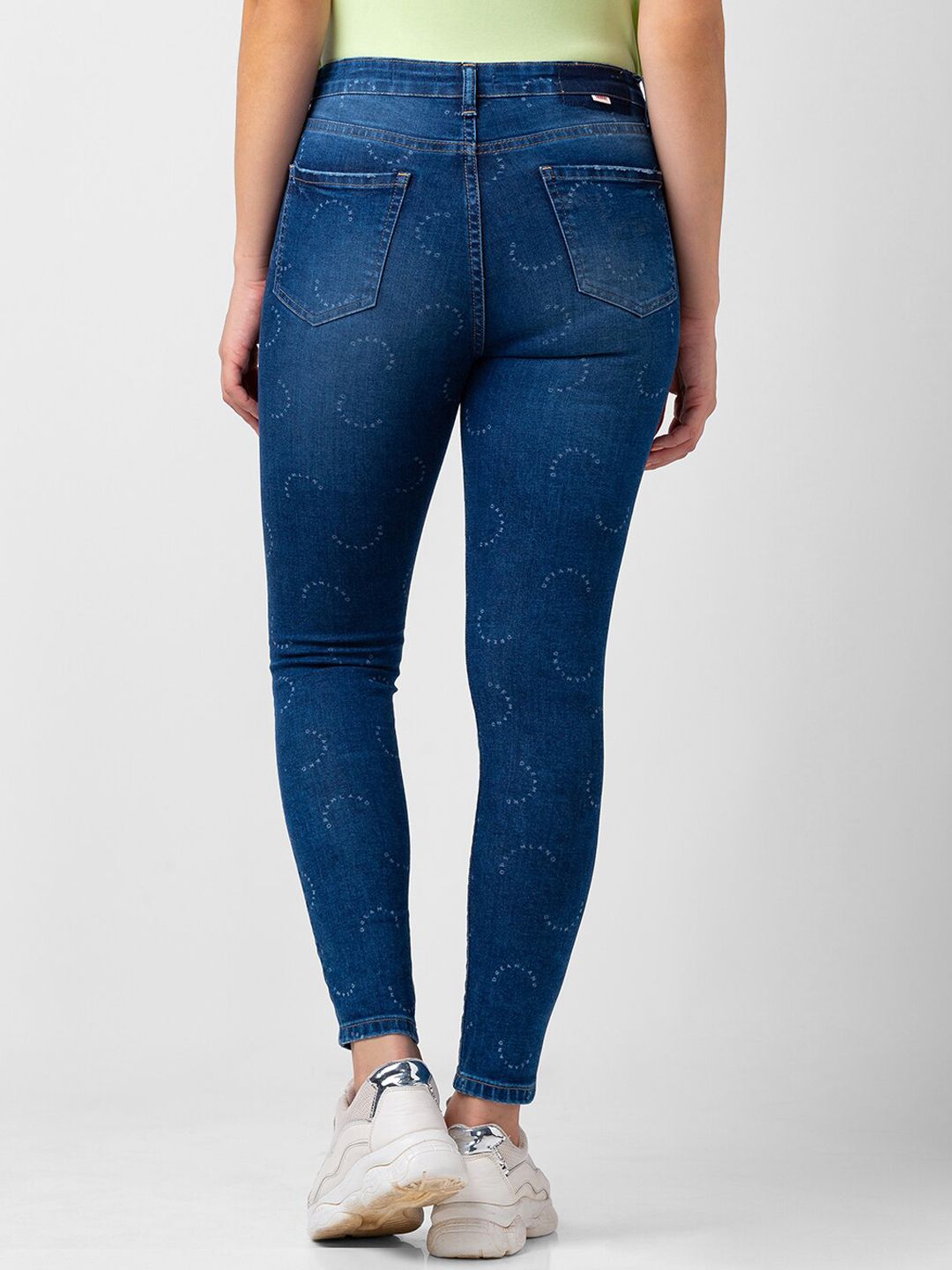 SPYKAR Women Super Skinny Fit High-Rise Heavy Fade Jeans