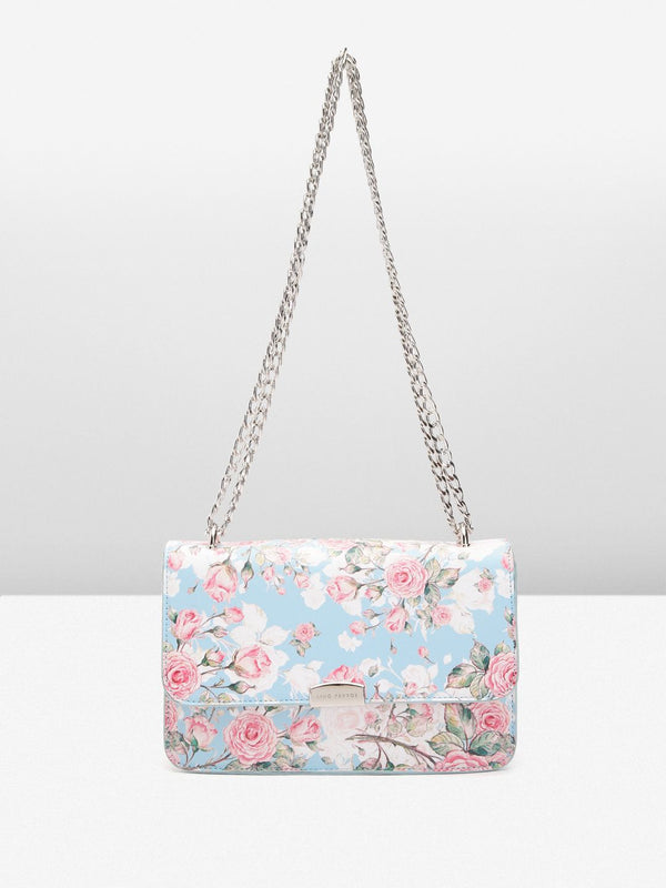 Lino Perros Floral Printed Structured Sling Bag