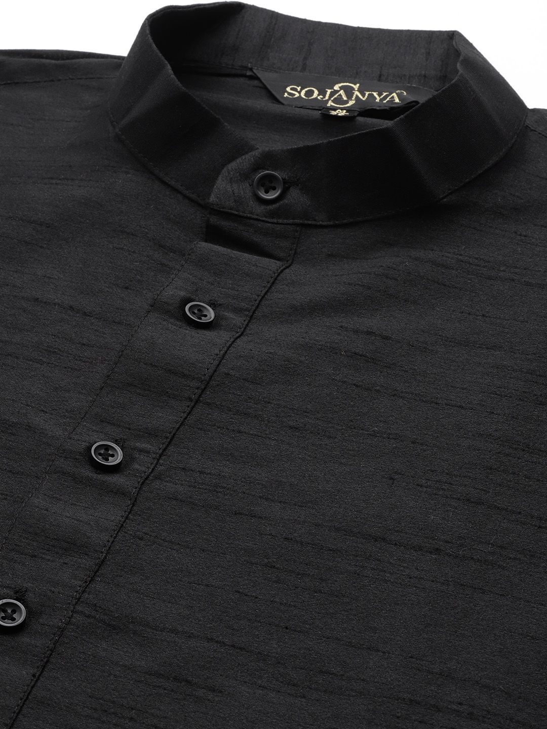 SOJANYA Men Black Kurta with Churidar