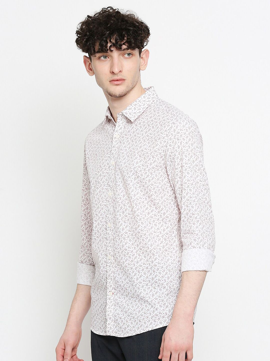 Being Human Slim Fit Micro Ditsy Printed Casual Shirt