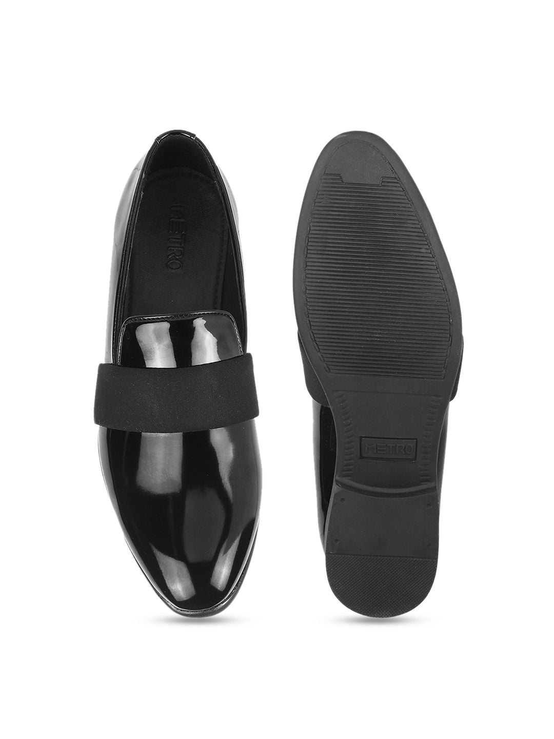 Metro Men Patent Leather Formal Slip-On Shoes