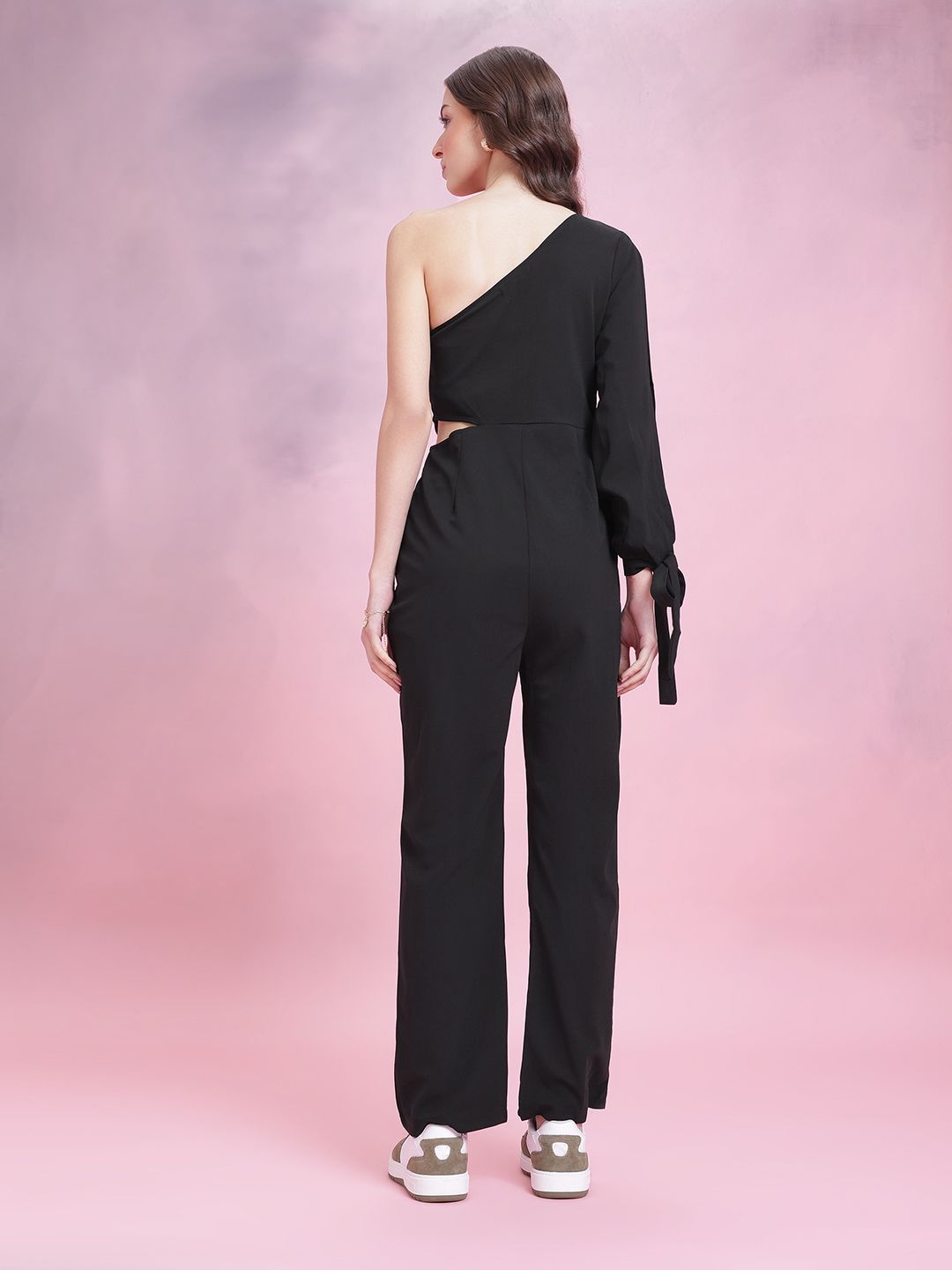 DressBerry One Shoulder Cut-Out Detail Jumpsuit