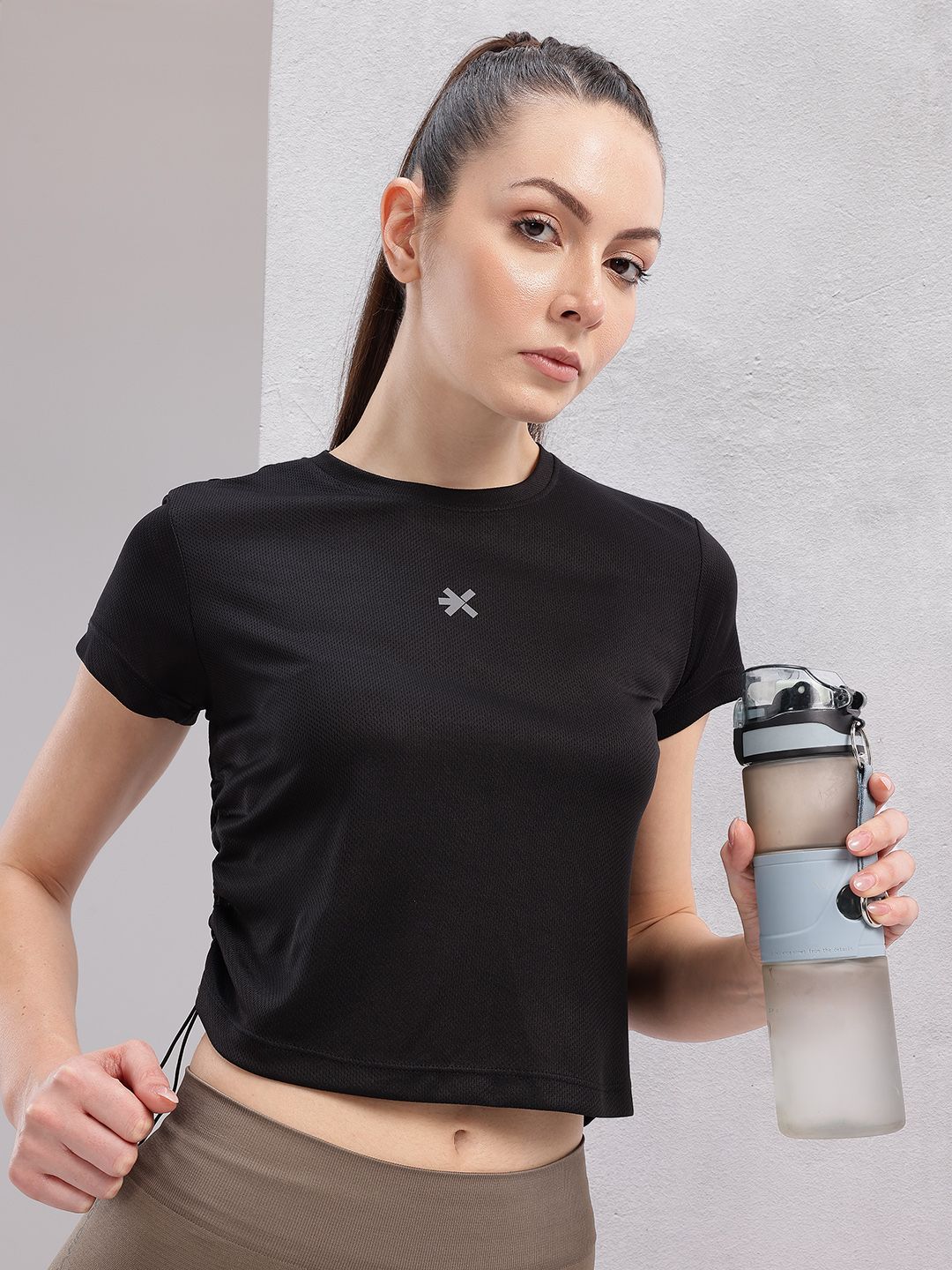 HRX by Hrithik Roshan Rapid-Dry Running Crop T-shirt