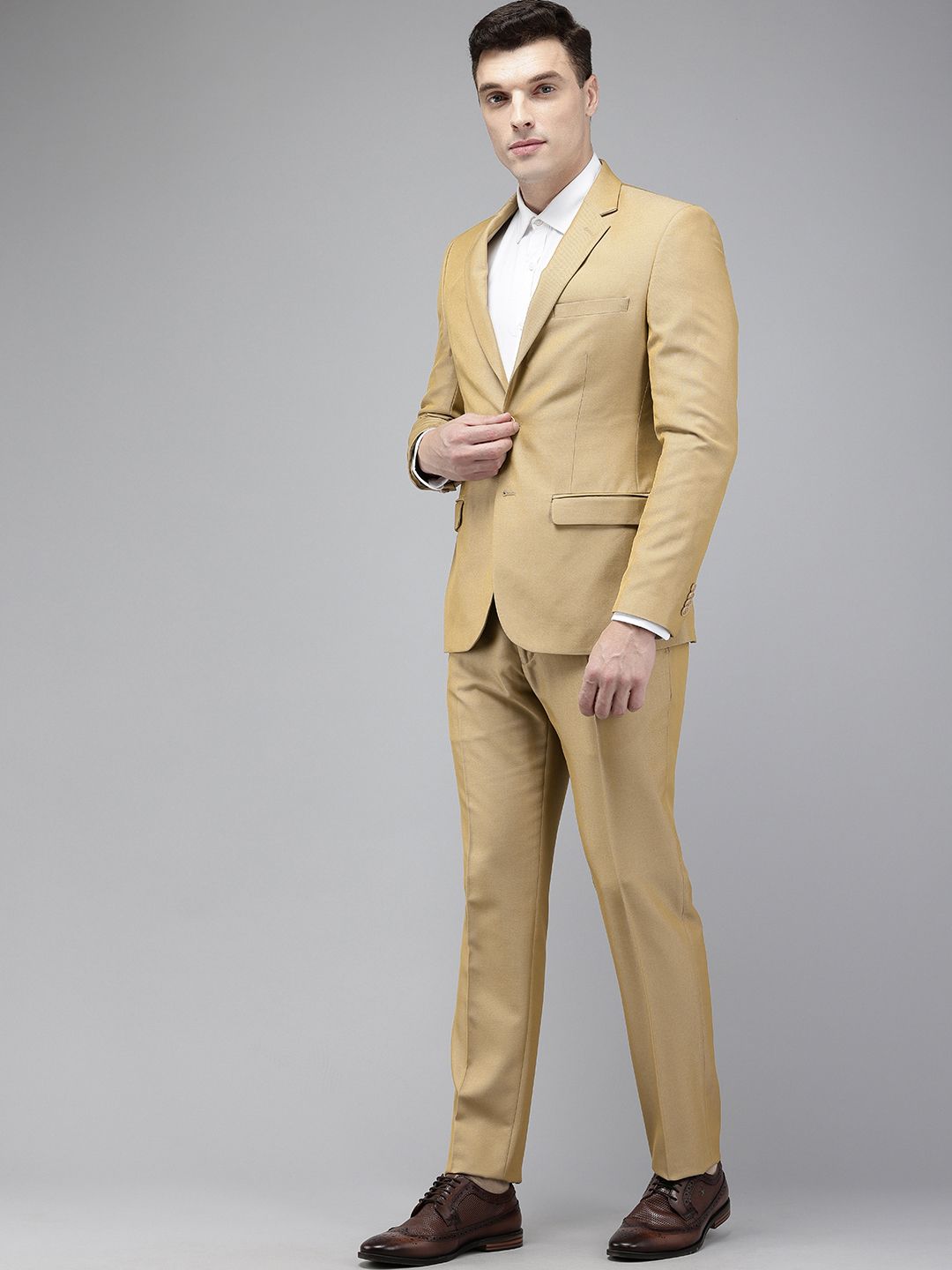 Park Avenue Super Slim Fit Fit Lapel Lapel Single-Breasted 2 Piece Formal Suit
