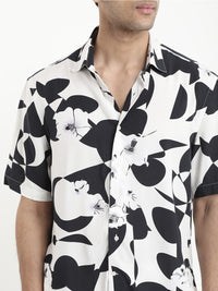 RARE RABBIT Men Talitha Boxy Opaque Printed Shirt