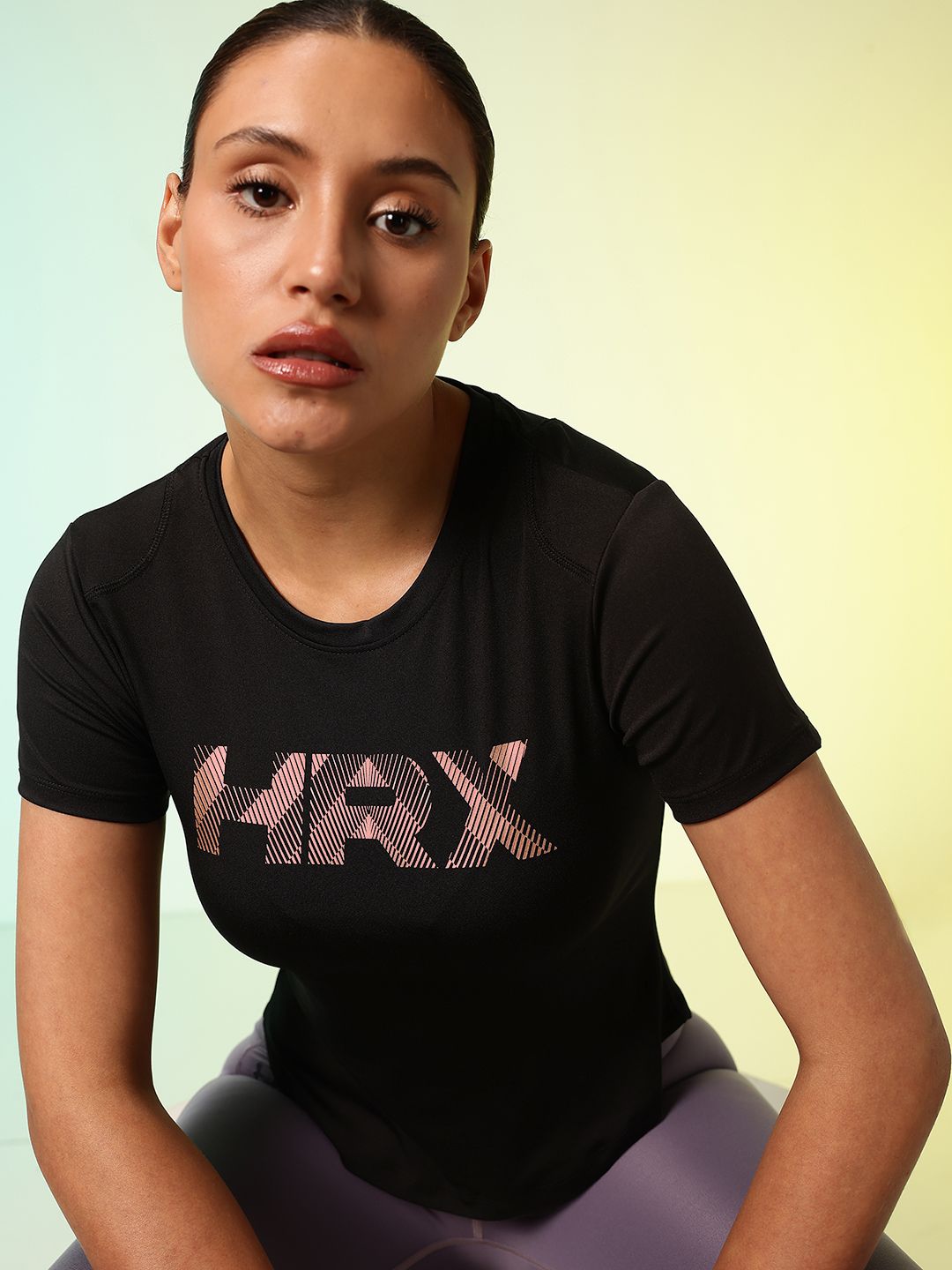 HRX by Hrithik Roshan Rapid Dry Active Goddess Logo Printed Training T-shirt